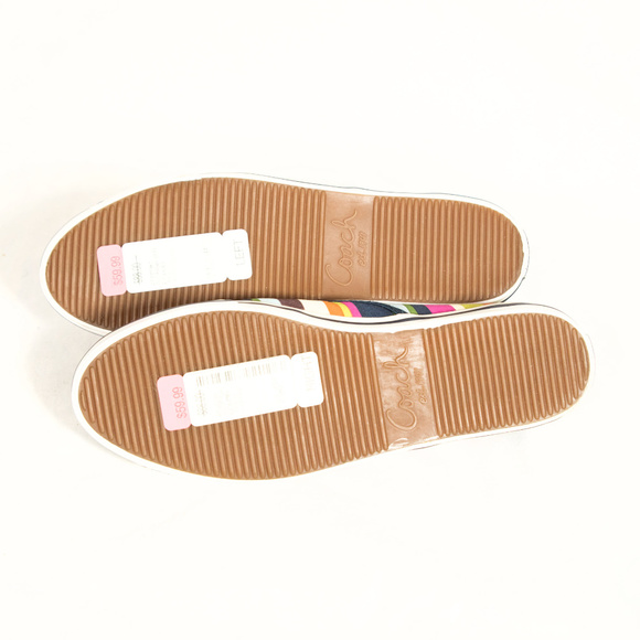 New pastel rainbow stripe Coach sneakers - Picture 4 of 7
